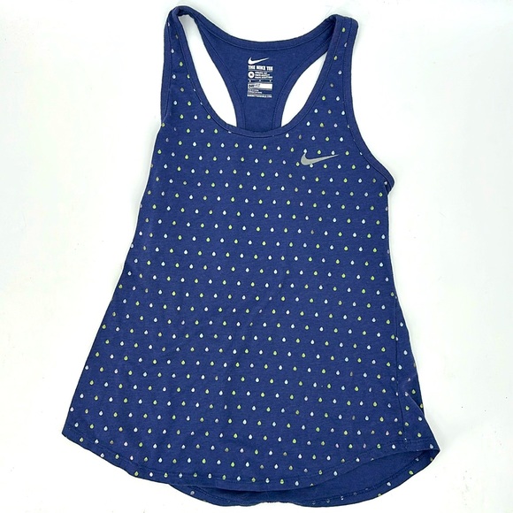 Nike tank top size medium blue polka dot - Picture 3 of 5